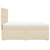 vidaXL Sommier &agrave; lattes de lit avec matelas Cr&egrave;me 160x200 cm Tissu
