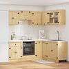 vidaXL Armoire avec &eacute;tag&egrave;re avec porte SKI 8 pcs Brun Miel Pin massif