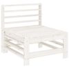 vidaXL Salon de jardin 5 pcs blanc bois massif de pin
