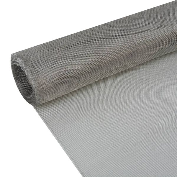 vidaXL &Eacute;cran en treillis Acier inoxydable 100x500 cm Argent&eacute;