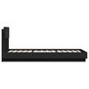 vidaXL Cadre de lit avec LED sans matelas noir 90x200 cm