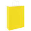vidaXL Sacs en papier 50 pcs avec poign&eacute;es jaune 32x12x42 cm