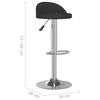 vidaXL Tabouret de bar Noir Similicuir