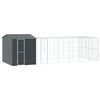 vidaXL Cage pour oiseaux Anthracite 845 x 304 x 247 cm Acier galvanis&eacute;