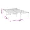 vidaXL Cadre de lit m&eacute;tal sans matelas noir 135x190 cm