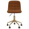 vidaXL Chaises pivotantes &agrave; manger lot de 2 marron velours