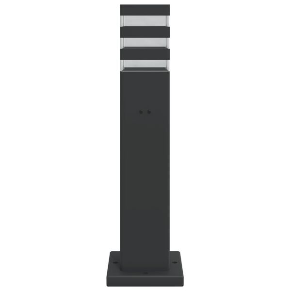vidaXL Lampadaires d'ext&eacute;rieur avec sortie 3 pcs noir 50 cm aluminium