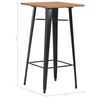 vidaXL Mobilier de bar 3 pcs Acier Noir