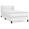 vidaXL Sommier &agrave; lattes de lit avec matelas Blanc 90x200 cm Similicuir