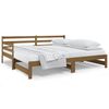 vidaXL Lit coulissant sans matelas marron miel 2x(80x200)cm