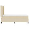 vidaXL Lit &agrave; ressorts avec matelas Cr&egrave;me 80 x 200 cm tissu