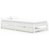 vidaXL Cadre de lit sans matelas blanc bois massif 100x200 cm