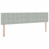 vidaXL Lit de Rangement avec matelas Gris clair 200 x 200 cm Velours