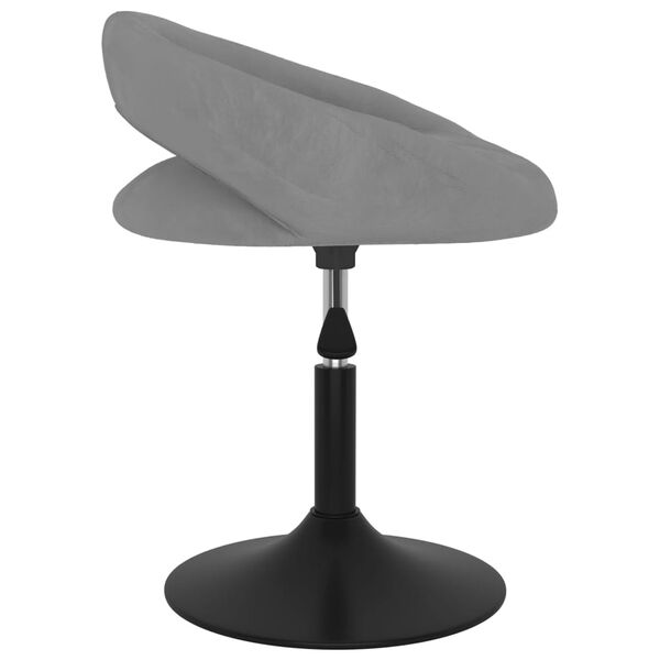 vidaXL Tabouret de bar Gris clair Velours