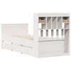 vidaXL Lit biblioth&egrave;que sans matelas blanc 90x190cm bois de pin massif