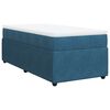 vidaXL Sommier &agrave; lattes de lit avec matelas Bleu fonc&eacute; 90x200 cm