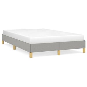 vidaXL Cadre de lit sans matelas gris clair 120x200 cm tissu
