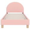 vidaXL Cadre de lit pour enfants avec t&ecirc;te de lit Rose 80 x 160 cm