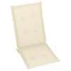 vidaXL Chaises inclinables de jardin et coussins lot de 8 Teck solide