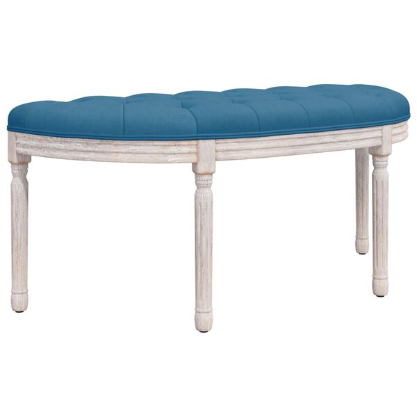 vidaXL Banc Bleu 110,5x45x49 cm Velours