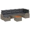 vidaXL Ensemble de canap&eacute; de jardin 8 pc Gris Poly rotin