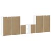 vidaXL Meubles TV 5 pcs avec rangement ODDA blanc bois de pin massif