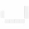 vidaXL Ensemble meuble TV Montage mural 4 pcs Blanc Bois d'ing&eacute;nierie