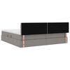 vidaXL Lit avec rangement et LED avec matelas Taupe 200 x 200 cm tissu