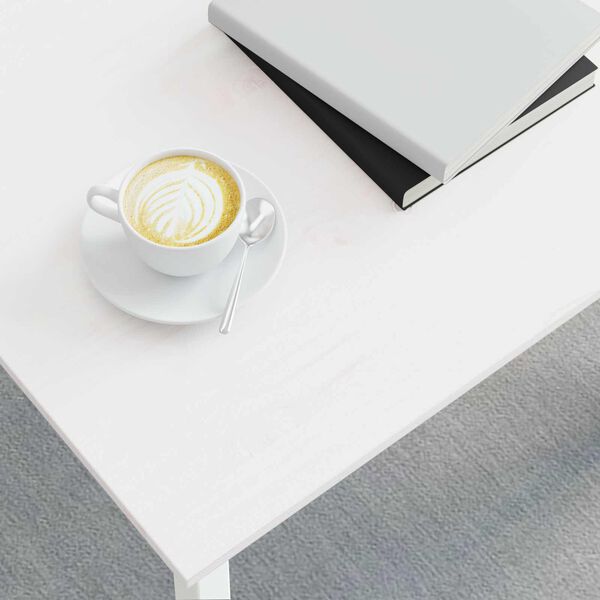 vidaXL Table basse Blanc 50 x 50 x 36 cm Bois de pin massif