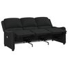 vidaXL Fauteuil de massage inclinable à 3 places noir tissu