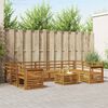 vidaXL Ensembles de canap&eacute;s 10 pcs Naturel Bois d'Acacia Massif