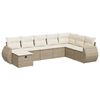 vidaXL Salon de jardin avec coussins 8 pcs beige r&eacute;sine tress&eacute;e