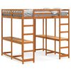vidaXL Lit superpos&eacute; et bureau et &eacute;chelle 160x200cm bois de pin massif