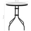 vidaXL Ensemble &agrave; manger de jardin 5 pcs Noir