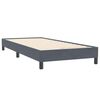 vidaXL Sommier &agrave; lattes de lit et matelas gris fonc&eacute; 100x220cm velours