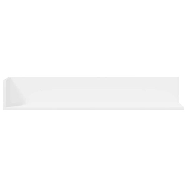 vidaXL &Eacute;tag&egrave;res murales 2 pcs blanc 100x16,5x16,5 cm bois d'ing&eacute;nierie