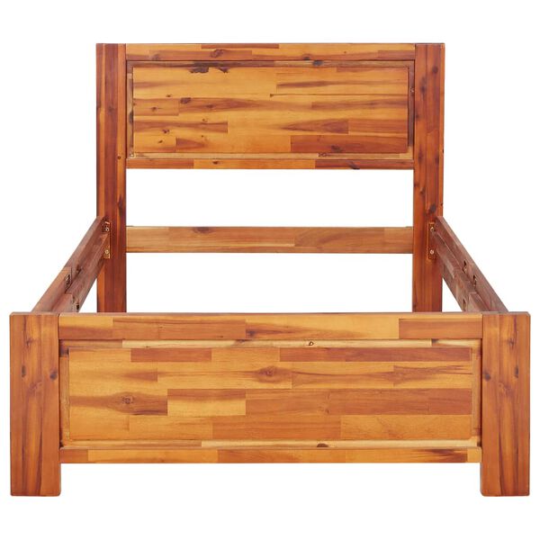 vidaXL Cadre de lit Bois d'acacia massif 100x200 cm