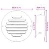 vidaXL Couvre-vent Air 4 pcs Argent 80 mm Acier inoxydable