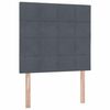 vidaXL Lit avec rangement et matelas Gris fonc&eacute; 100 x 200 cm Velours