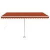 vidaXL Auvent manuel r&eacute;tractable sur pied 400x350 cm Orange et marron
