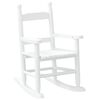 vidaXL Chaise &agrave; bascule enfants blanc bois de peuplier massif