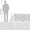 vidaXL Poteau de clôture. Argenté 25 x 0,6 m (maille 12 x 12 mm) Acier