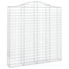 vidaXL Paniers &agrave; gabions arqu&eacute;s 2 pcs 200x30x200/220 cm fer galvanis&eacute;
