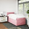 vidaXL Sommier &agrave; lattes de lit avec matelas Rose 90x190 cm Velours