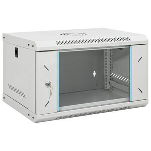 vidaXL Armoire r&eacute;seau avec stockage Gris 530 x 400 x 300 mm Acier