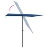 vidaXL Parasol de jardin avec m&acirc;t en aluminium 2x1,5 m Bleu azur&eacute;