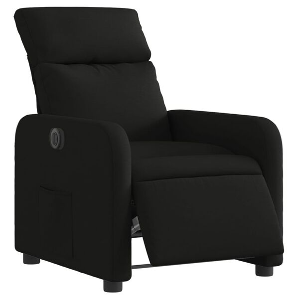 vidaXL Fauteuil inclinable &eacute;lectrique Noir Tissu