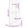 vidaXL Buffet haut Sonoma gris 69,5x34x180 cm Bois d'ing&eacute;nierie