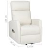vidaXL Fauteuil de massage Cr&egrave;me Similicuir