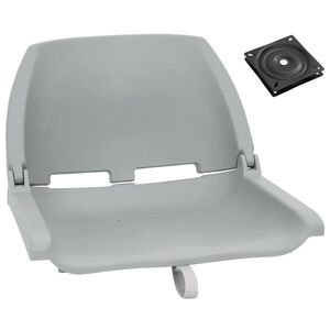 vidaXL Ensemble de si&egrave;ges de bateau pliables lot de 2 gris